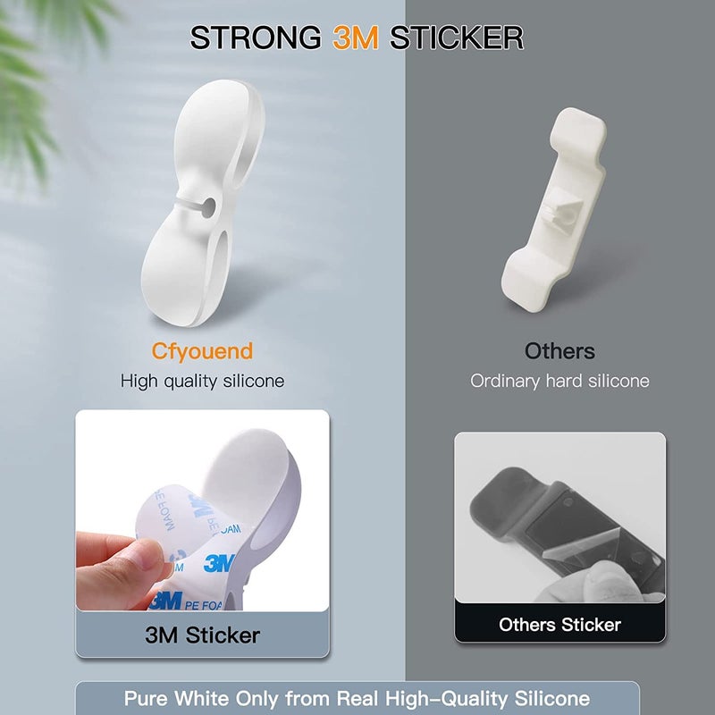 BIG CART عربة كبيرة 2 حزمة مصممة حديثًا لتنظيم الأسلاك، لف الأسلاك، حامل الأسلاك، منظم الكابلات يلتصق بقوة على أجهزة المطبخ الخلاط، صانعة القهوة، طنجرة الضغط، قلاية الهواء (متعدد الألوان) - Image 3