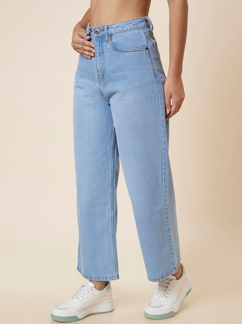 globus Globus Women Mid-Rise Boyfriend Fit Washed Jeans  - Image 4