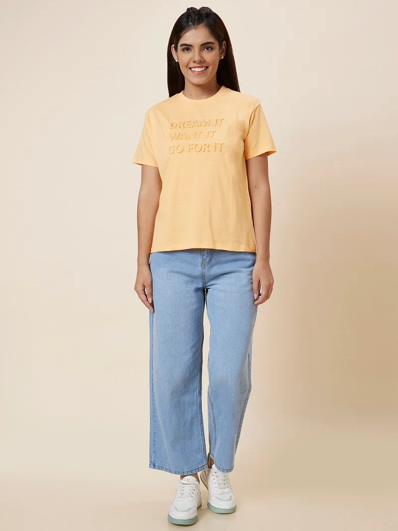 globus Women Mid-Rise Boyfriend Fit Washed Jeans