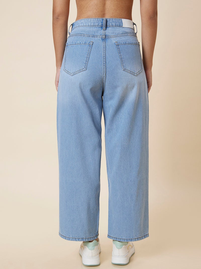 globus Globus Women Mid-Rise Boyfriend Fit Washed Jeans  - Image 3