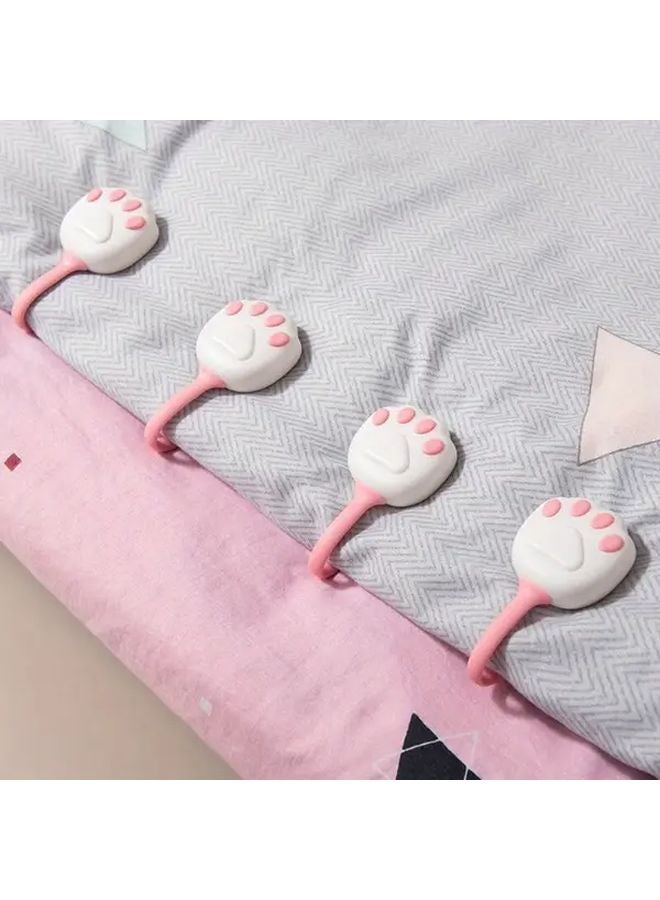Cat Paw Blue Anti Slip Duvet Cover Clips No Mark Nails Blanket Fastener Corner - Image 2