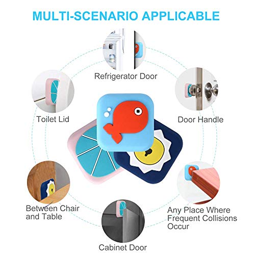 Tagve Cartoon Silicone Door Stopper Handle Crash Pad Wall Protectors, Self Adhesive Bumper Guard Stopper Rubber Anti Collision Stop Stick (Pack of 3) - Image 5