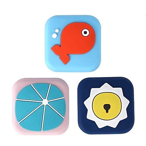 Tagve Cartoon Silicone Door Stopper Handle Crash Pad Wall Protectors, Self Adhesive Bumper Guard Stopper Rubber Anti Collision Stop Stick (Pack of 3) - Image 1