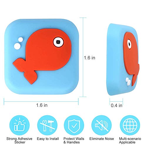 Tagve Cartoon Silicone Door Stopper Handle Crash Pad Wall Protectors, Self Adhesive Bumper Guard Stopper Rubber Anti Collision Stop Stick (Pack of 3) - Image 3