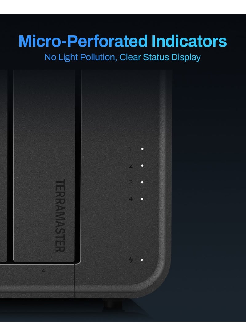 TERRAMASTER TERRAMASTER F4-425 4-Bay NAS Storage – Intel x86 Quad-Core CPU, 4GB RAM, 2.5GbE LAN, Network Attached Storage Multimedia Server for Home Users (Diskless) - Image 5