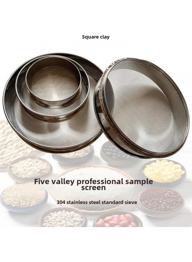 Flour Sieve Stainless Steel Sieve Rice Sieve Powder Sieve Sesame Sieve Ultra-fine Baking Sieve Cat Litter Dust Household Sieve Wholesale-Specifications:30 Mesh--Color:Diameter 30cm Round - Image 4