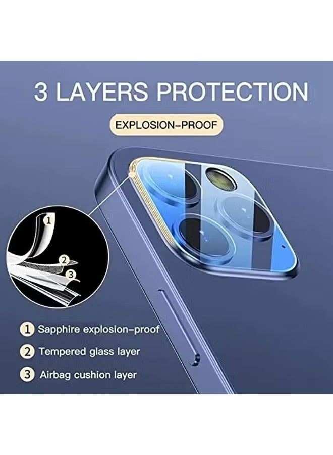 إكس ليفيل لاصقة حماية لعدسة الكاميرا لهاتف آيفون 13 برو ماكس شفاف - Image 3