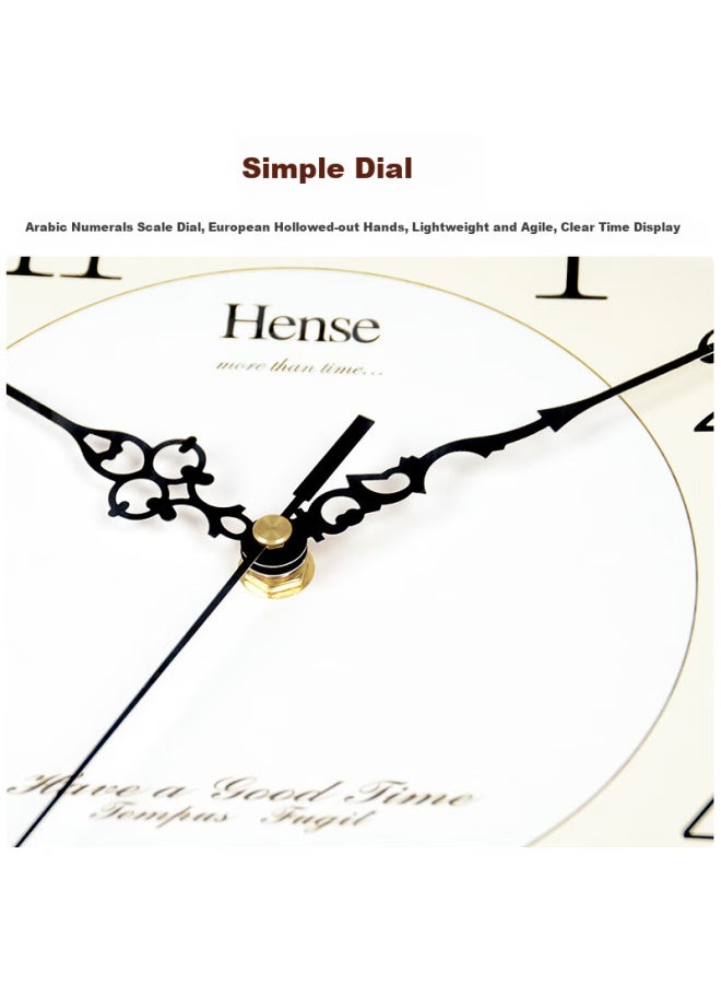 Hense Living Room Wall Clock Office Clock European Style Wall Clock Fashion Creative Home Quartz Clock Hw13b 32cm - Image 5