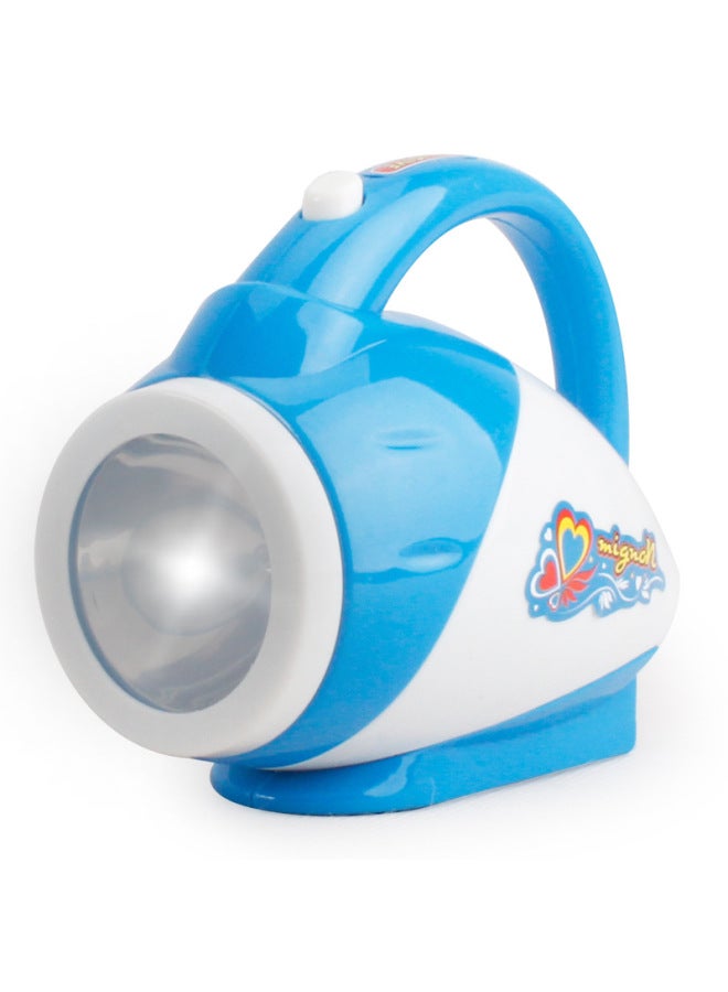 22 Children Play House Small Household Appliances Washing Machine Toy Rice Cooker Mini Kitchen Toy Refrigerator Table Lamp-Color:Blue Flashlight  - Image 1