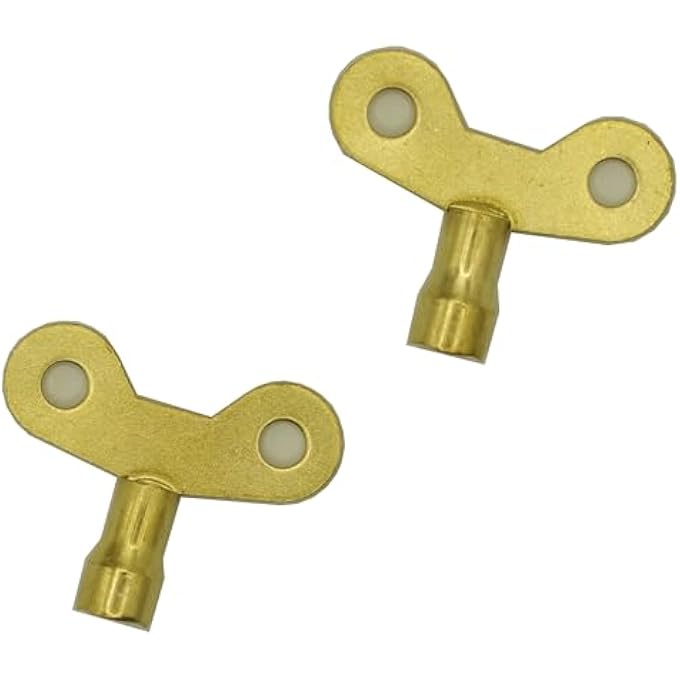 RADIATOR BLEED KEY - RADIATOR VALVE CLOCK KEY FOR BLEEDING AND AIR VENT- MADE OF SOLID BRASS- PACK OF 2 - Image 1
