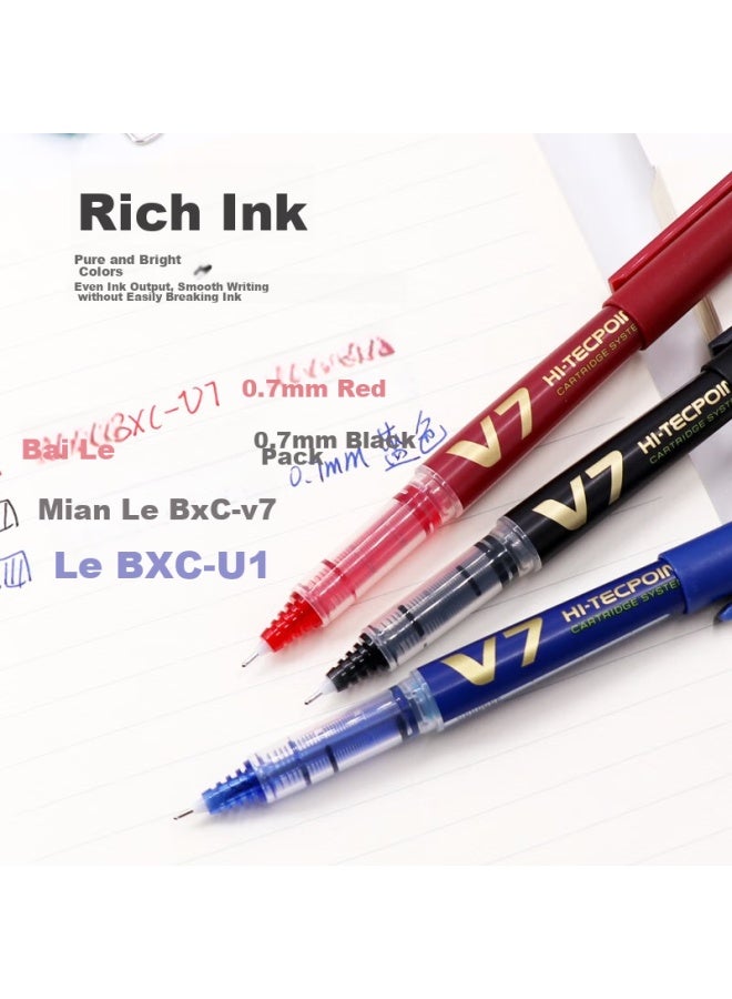 PILOT Bxc-v7 New Upgraded Large V7 Version, Refillable Ink Cartridge, Neutral Water-based Pen, Red 0.7mm, Pack Of 6 - Image 5