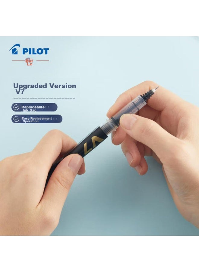 PILOT Bxc-v7 New Upgraded Large V7 Version, Refillable Ink Cartridge, Neutral Water-based Pen, Red 0.7mm, Pack Of 6 - Image 3