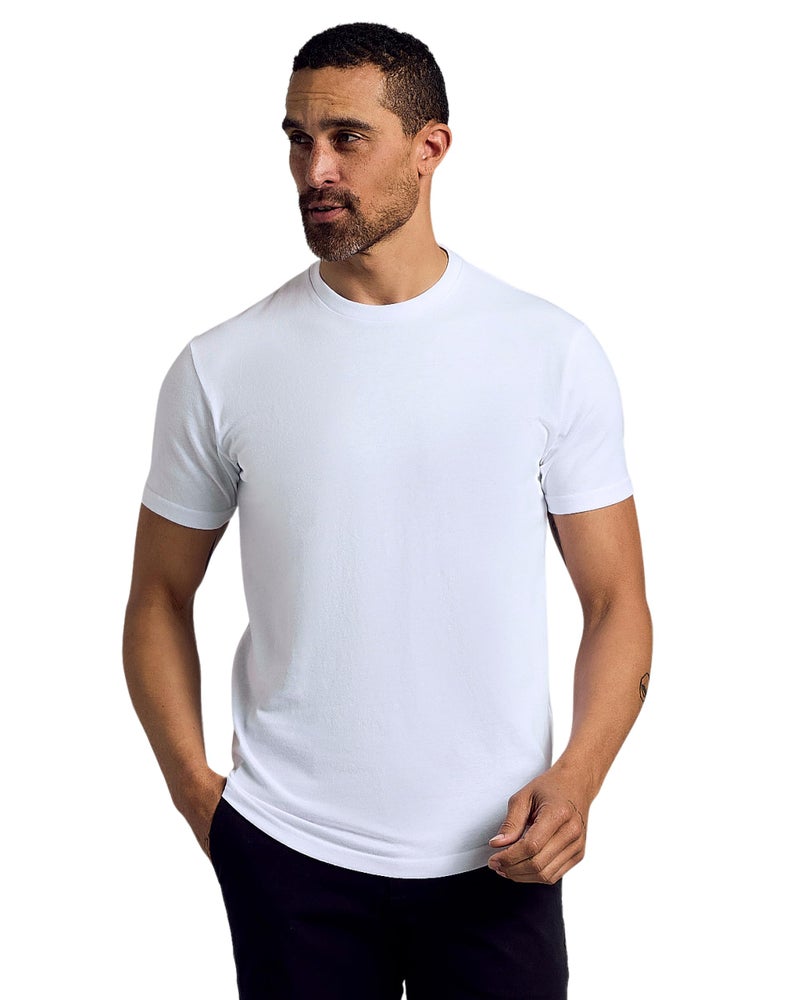 True Classic Mens TShirts Curved Hem Tee Mens Hipster Shirts for Men Long Tail T Shirts for Man Drop Cut LoungeSleep Pack of 1 White L - Image 2