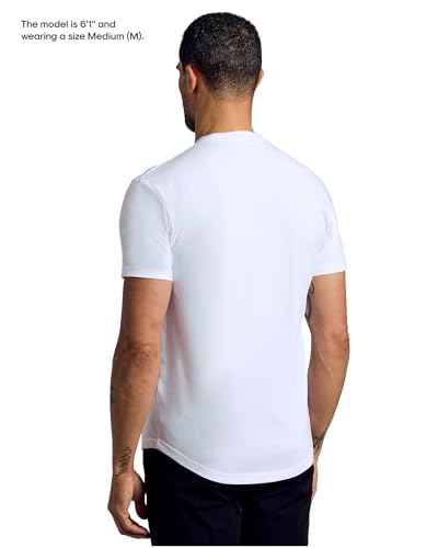 True Classic Mens TShirts Curved Hem Tee Mens Hipster Shirts for Men Long Tail T Shirts for Man Drop Cut LoungeSleep Pack of 1 White L - Image 3