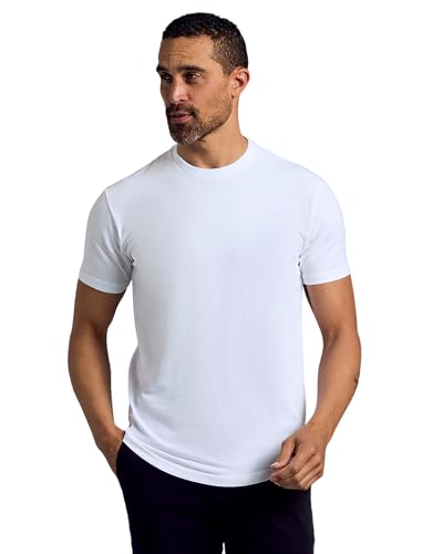 True Classic Mens TShirts Curved Hem Tee Mens Hipster Shirts for Men Long Tail T Shirts for Man Drop Cut LoungeSleep Pack of 1 White L - Image 1
