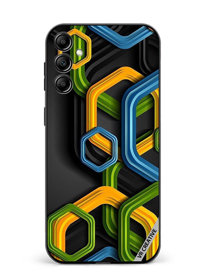 VR CREATIVE Protective Case Cover For Samsung Galaxy M14 Abstract Design Multicolour - Image 1