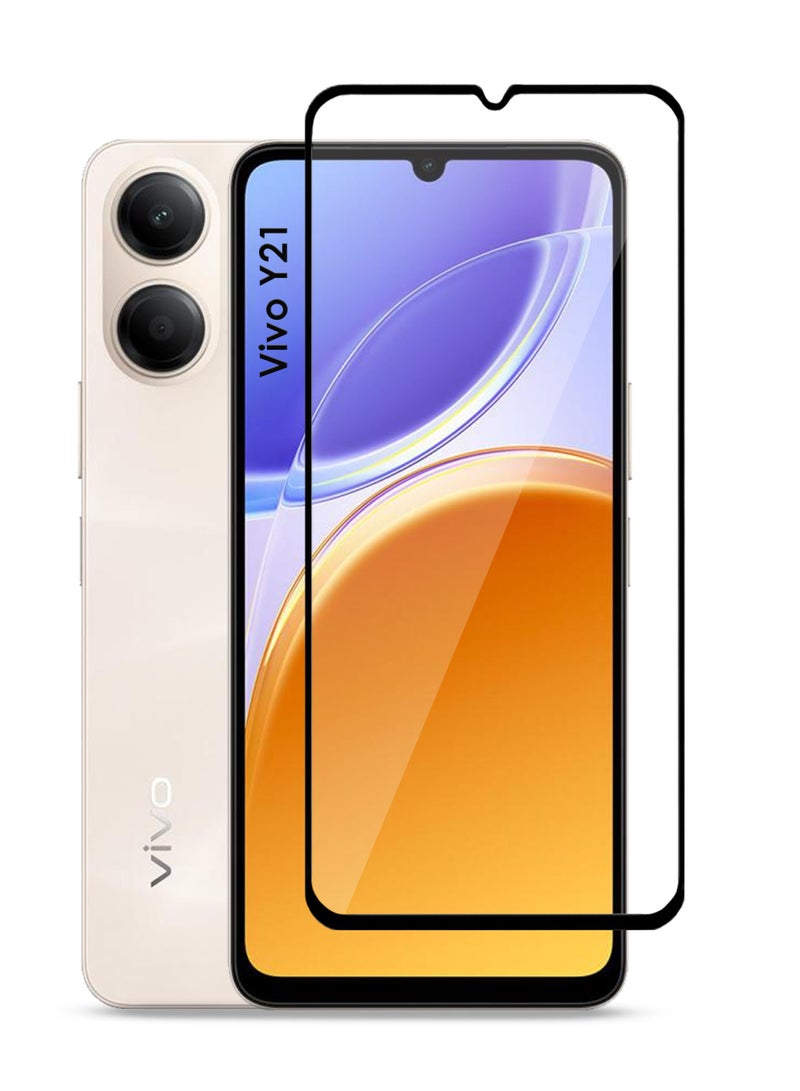 JOMILA Vivo Y21 5G Screen Protector - Premium Full Screen Tempered Glass For Vivo Y21 5G , High Transparency, Delicate Touch, Anti-Explosion, Smooth Arc Edges, Easy Installation - Image 1