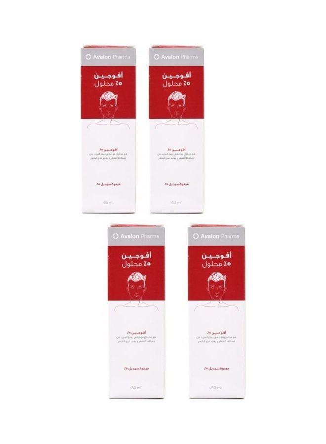 أفوجين 5% مينوكسيديل محلول منع تساقط الشعر 4 عبوات لمدة 4 أشهر 4 عبوات تكفي 4 شهور 50لا شيء