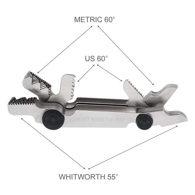 ChgImposs Metric & Imperial & US Screw Gauge SAE Whitworth 55 Degree & Metric 60 Degree & & US 60 Degree Thread Pitch Gauge for Industrial Measurement - Image 3