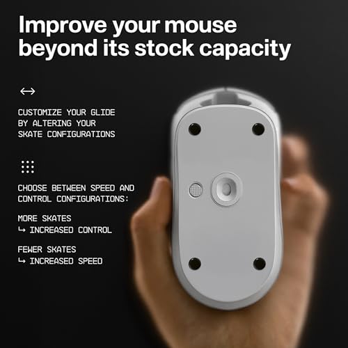 Wallhack PTFE Dot Mouse Skates | Premium Universal Skates for Gaming Mice | Ultra-Smooth Glide on Cloth & Glass Pads | Customize Speed & Control | Fast, Easy to Apply | Black 7mm x 7mm - Image 2