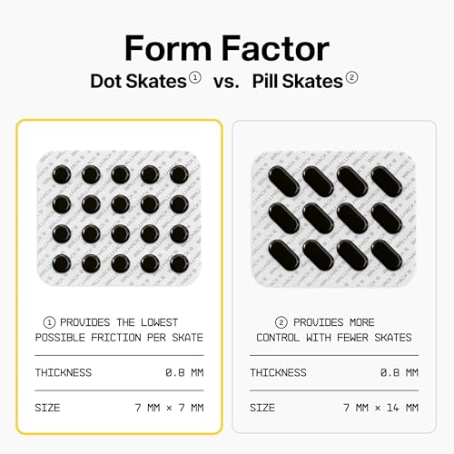 Wallhack PTFE Dot Mouse Skates | Premium Universal Skates for Gaming Mice | Ultra-Smooth Glide on Cloth & Glass Pads | Customize Speed & Control | Fast, Easy to Apply | Black 7mm x 7mm - Image 5