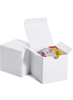 MESHA 3X3X3'' 100Pc Cardboard Gift Boxes With Lids Small For Bridesmaid Groomsmen Gifts Cupcakes Crafting Party Wedding Favor Bridal Baby Shower White  - Image 1