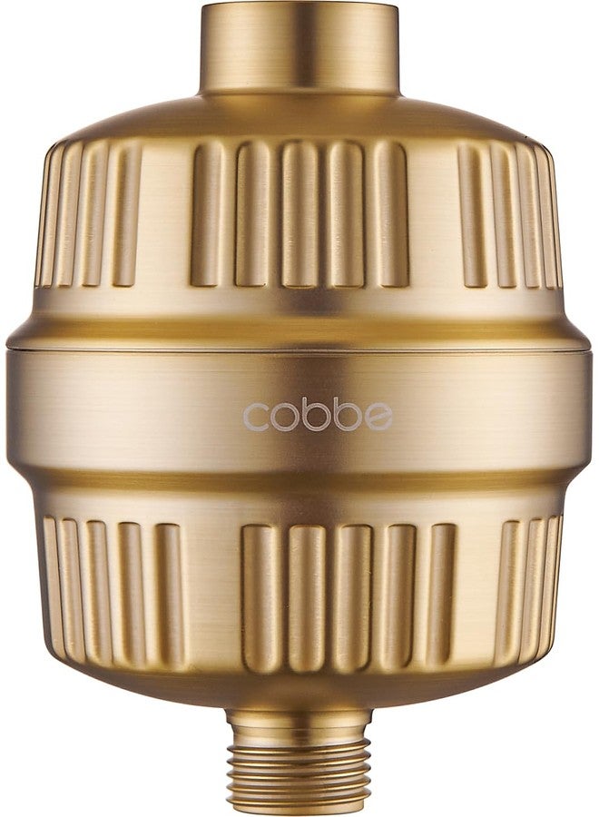 Cobbe HD HEAVY DUTY High Output Shower Filter - 99% REMOVAL Shower Head Filter for Hard Water, Heavy Metals, Chlorine and Harmful Substance, Improve your skin and hair - Brushed Gold - Image 1