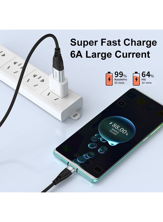 ENKAY Hat-Prince 2m PD100W 2 in 1 USB 3.0 / Type-C to Type-C 6A Super Fast Charging Data Cable - Image 4