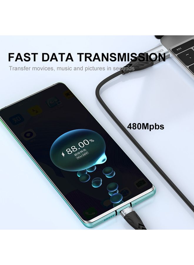 ENKAY Hat-Prince 2m PD100W 2 in 1 USB 3.0 / Type-C to Type-C 6A Super Fast Charging Data Cable - Image 5