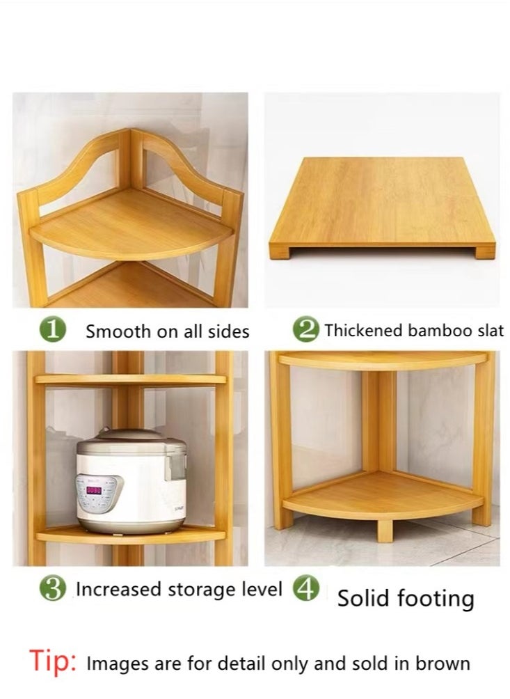 Kutis 1-Piece 5 Tier Storage Bookshelf Bookcase Living Room Bedroom Storage Cabinet Brown 31x130 Centimeter  - Image 3