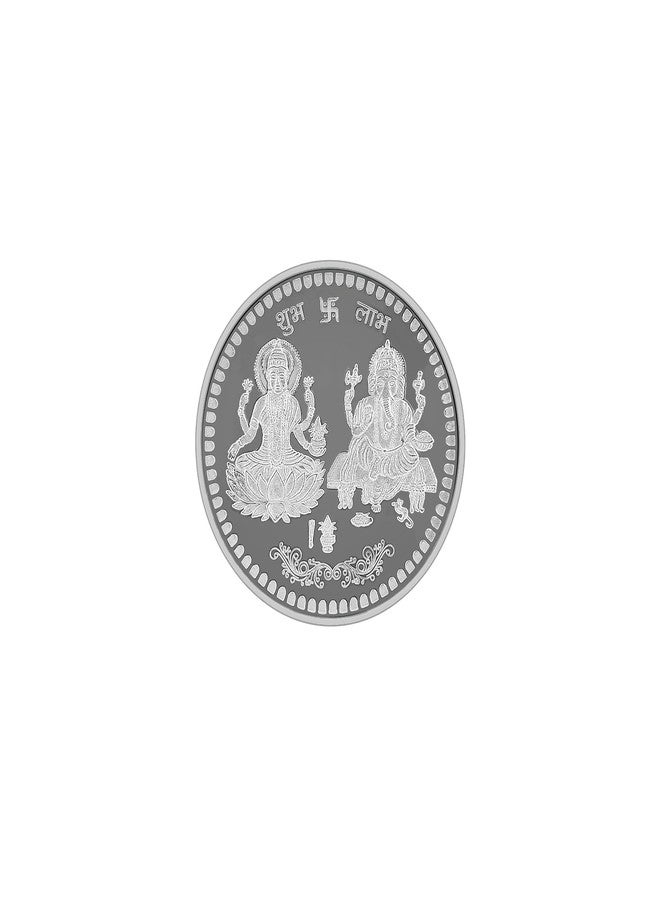 MAA SILVER Pure Silver 5 Grams Laxmi/Lakshmiji & Ganpati/Ganeshji BIS Hallmarked Round Coin Chandi Sikka Perfect for Gifting Investment Diwali Dhanteras (999 Purity)(5 Grams) - Image 1