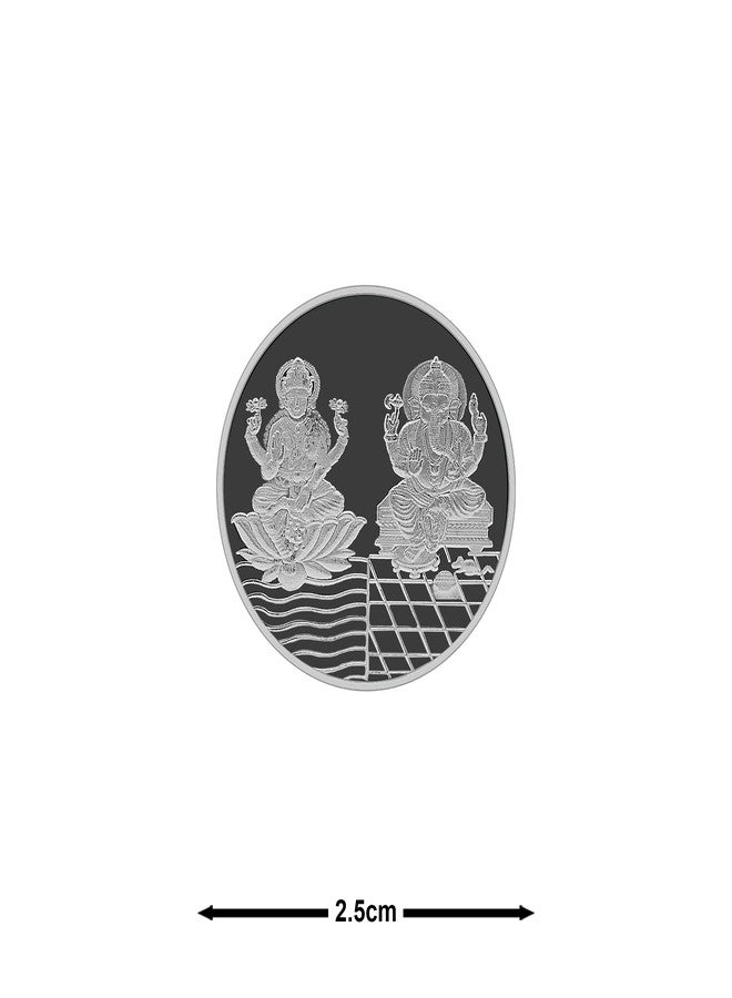 MAA SILVER Pure Silver 5 Grams Laxmi/Lakshmiji & Ganpati/Ganeshji BIS Hallmarked Round Coin Chandi Sikka Perfect for Gifting Investment Diwali Dhanteras (999 Purity)(5 Grams) - Image 3