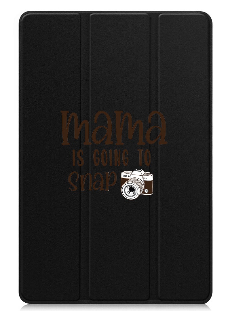 Theodor Protective Flip Case For OnePlus Pad 2 (2024) & OnePlus Pad Pro (2024) With Trifold Stand Auto Wake Sleep Shockproof Cover Mama is going to snap black - Image 1