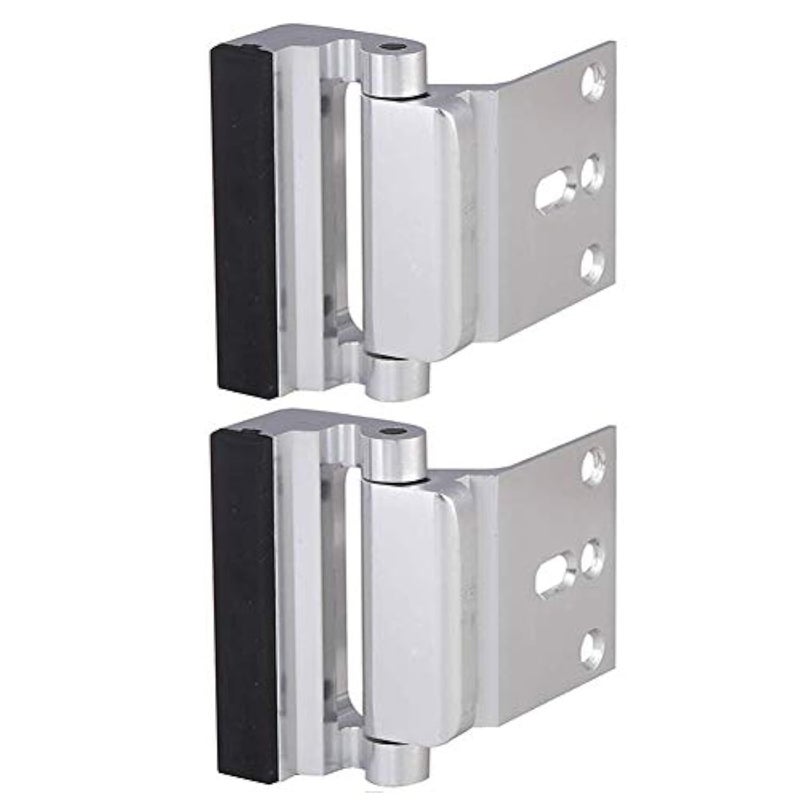 2 Pack Door Reinforcement Locks with 8 Screws Home Security Door Lock for Toddler Childproof Door Lock Night Lock Withstand 800 Lbs Silver