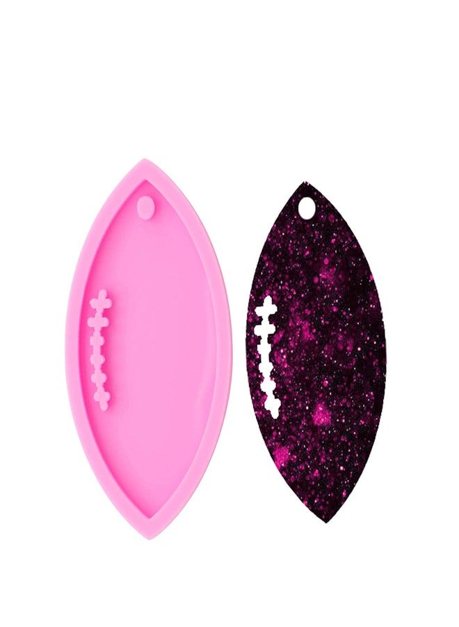 Angel Wings Super Glossy Football Keychain Molds Rugby-Shape Resin Silicone Mold for Key Ring Pendant Epoxy Resin Craft Silicone Molds for Resin Casting Polymer Clay Mould - Image 1