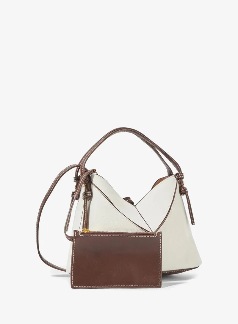 Styli Off White Handbag with Purse