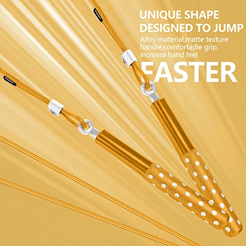 Wastou Jump Rope, Wastou Speed Jumping Rope for Training Fitness Exercise, Adjustable Adults Workout Skipping Rope for Men, Women, Kids, Girls (Yellow) - Image 4