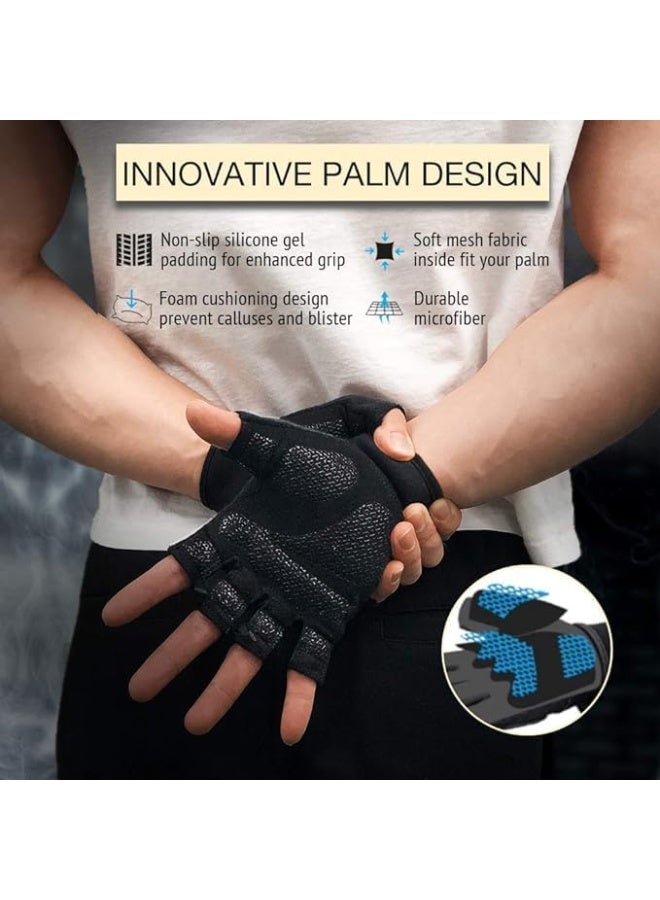 إم مياويان قفازات اللياقة البدنية للرجال والنساء، مناسبة لرفع الأثقال وركوب الدراجات والصالة الرياضية والتدريب والقفازات الرياضية، قابلة للتنفس ومريحة - Image 3