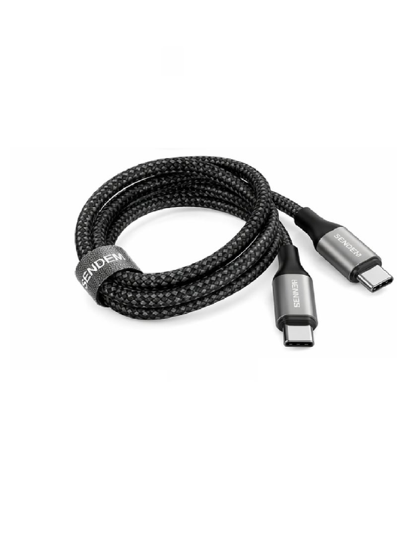 سيندم كابل سينديم 66 وات من النوع تايب سي إلى النوع تايب سي  مضفر - Image 3