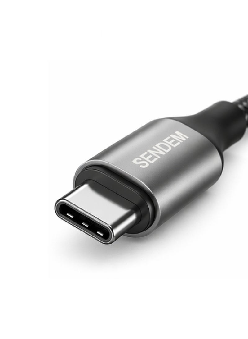 سيندم كابل سينديم 66 وات من النوع تايب سي إلى النوع تايب سي  مضفر - Image 4