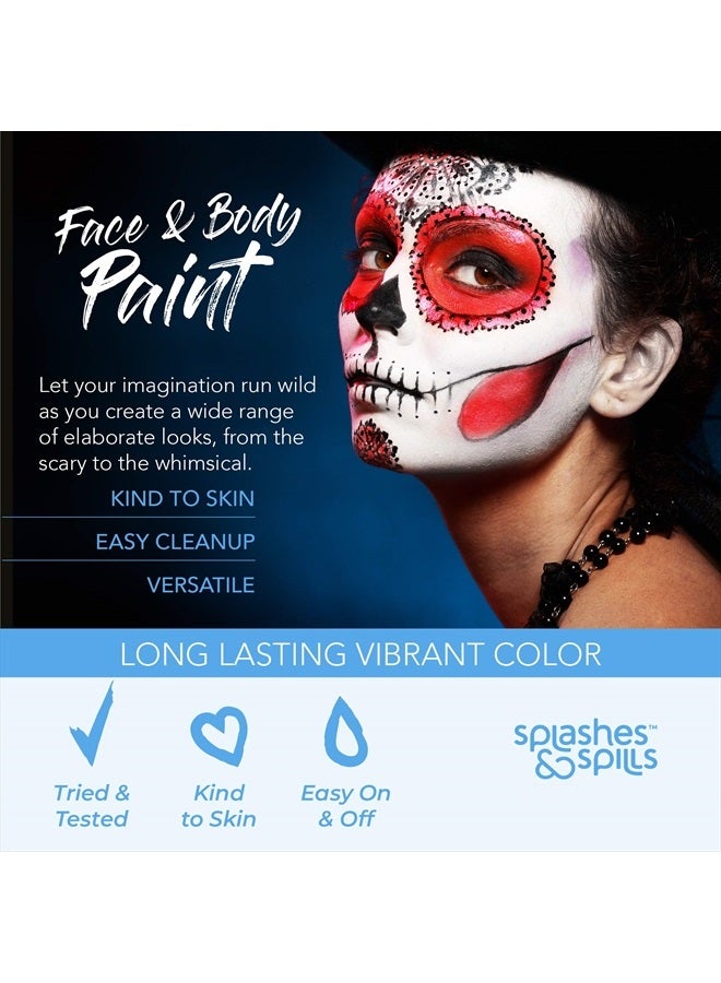 Splashes & Spills Water Activated SFX Face and Body Paint - Black Face Paint, Special Effects Makeup 18g Cake Tub - Pretend Costume and Dress Up Makeup - Great For Halloween Party and Cosplay by Splashes & Spills - Image 2