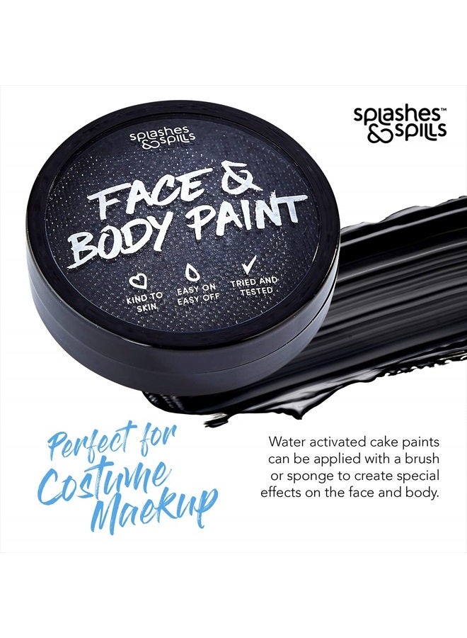 Splashes & Spills Water Activated SFX Face and Body Paint - Black Face Paint, Special Effects Makeup 18g Cake Tub - Pretend Costume and Dress Up Makeup - Great For Halloween Party and Cosplay by Splashes & Spills - Image 3