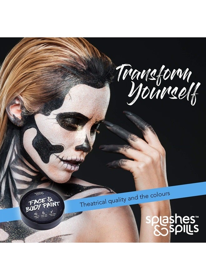 Splashes & Spills Water Activated SFX Face and Body Paint - Black Face Paint, Special Effects Makeup 18g Cake Tub - Pretend Costume and Dress Up Makeup - Great For Halloween Party and Cosplay by Splashes & Spills - Image 4
