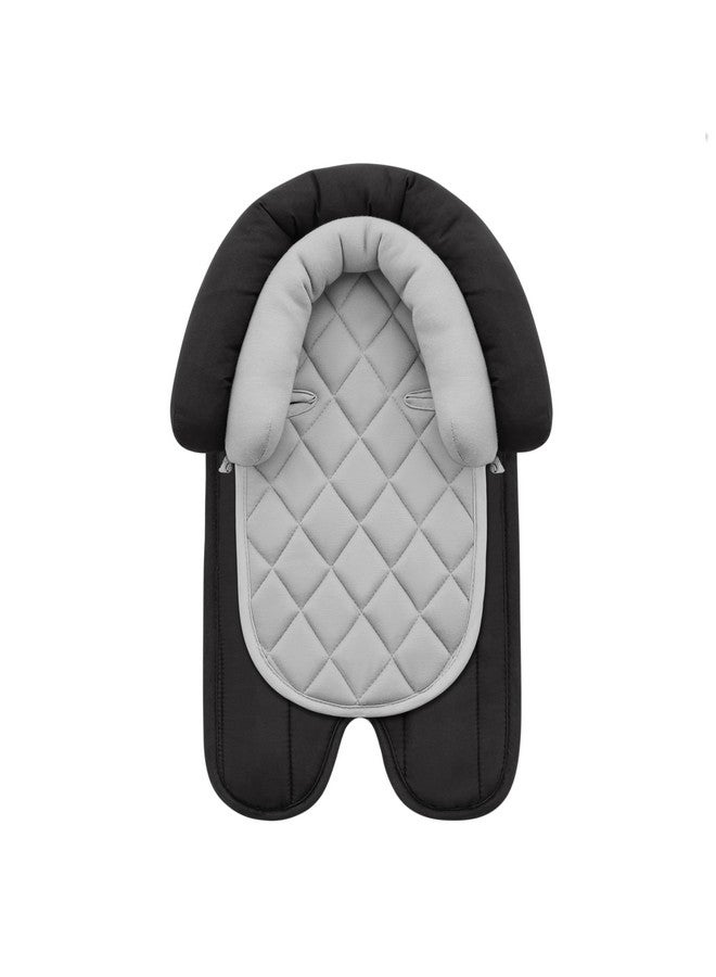 Pro Goleem Car Seat Head Support Infant, Soft Infant Car Seat Insert, 2 in 1 Carseat Head Support for Newborn, Perfect for Car Seat, Stroller, Swing, Bouncer, Gray and Black - Image 1