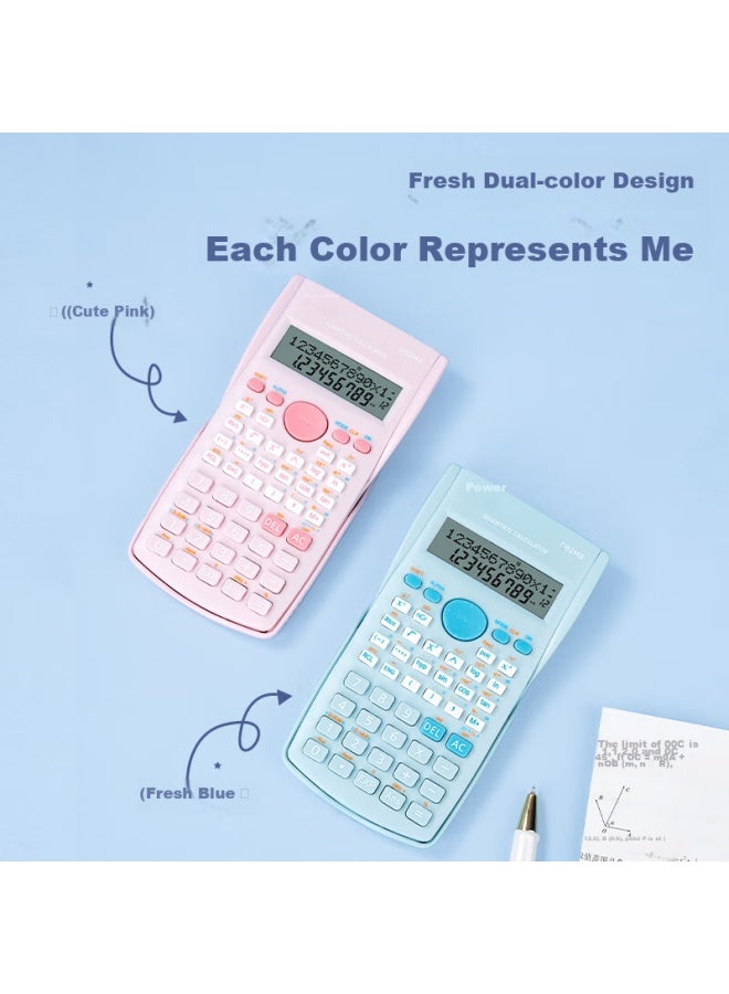 Deli D82ms Scientific Calculator With 240 Functions, Exam Calculator (suitable For Middle And High School Students), Study Supplies, Light Blue - Image 4