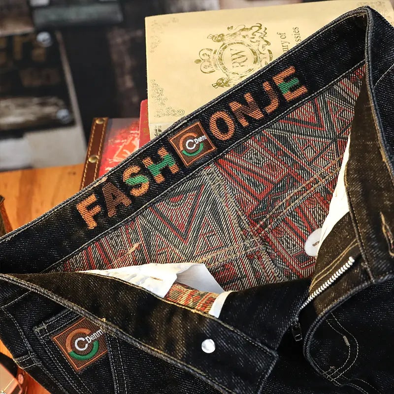 Unisex Classic Denim Jeans Loose Fit Daily Outdoor Wear - Image 3