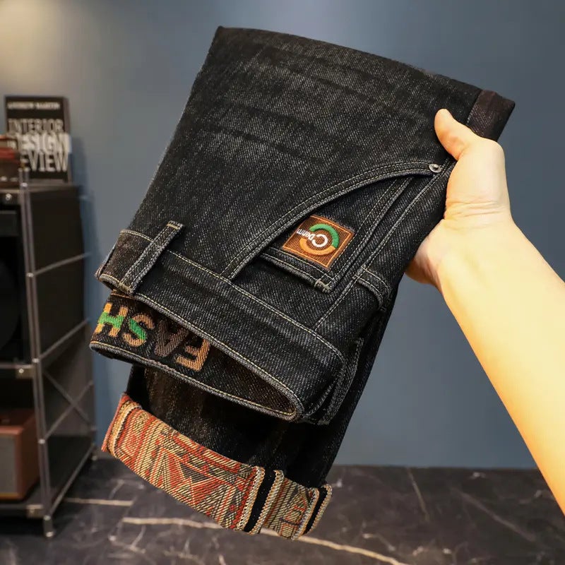 Unisex Classic Denim Jeans Loose Fit Daily Outdoor Wear - Image 1