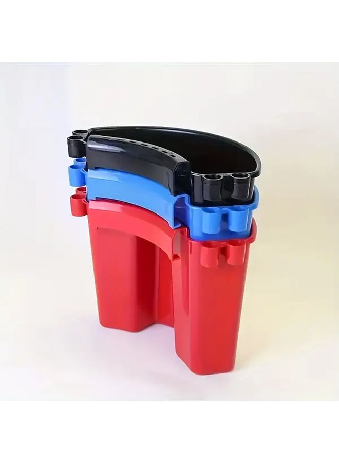 Blue Portable Car Detailing Kit Multi Compartment Storage Bucket For Cleaning Supplies - Image 2