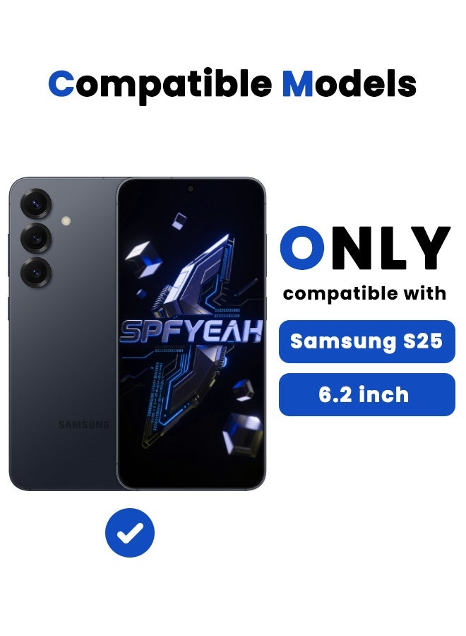 SPFYEAH [2+2 Pack] Samsung Galaxy S25 HD Screen Protector with Camera Lens Protector, [9H Hardness][Touch Sensitive][Fingerprint Unlock][Anti Scratch][Bubble Free][Case Friendly] Protector Set for Samsung Galaxy S25 6.2 inch (Boxed, 2+2 PCS)  - Image 2