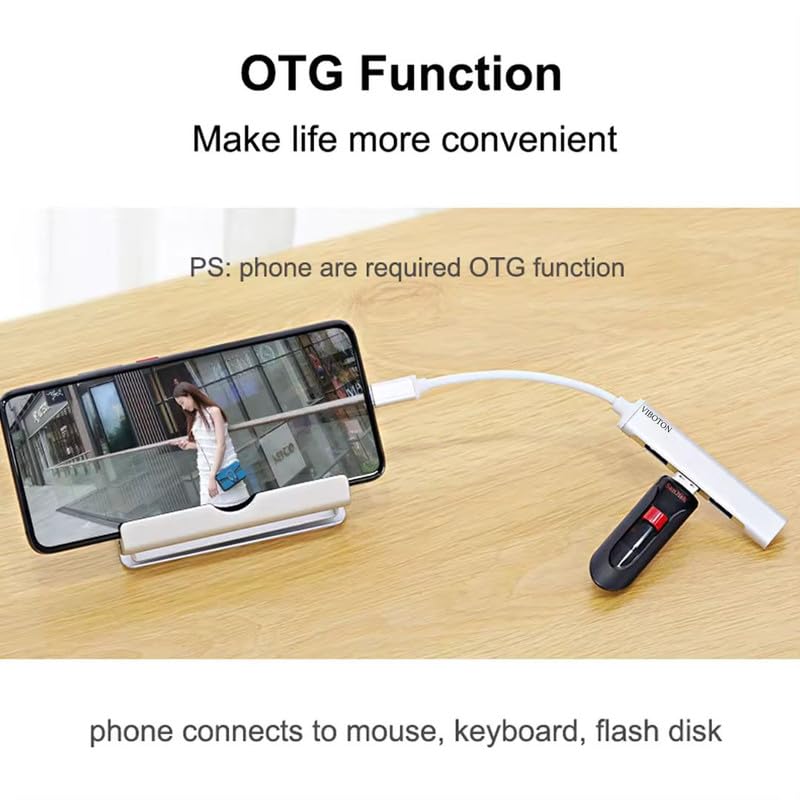 Viboton محور USB-C، محول متعدد المنافذ 4 في 1 من نوع C، سرعة عالية تصل إلى 5 جيجابت في الثانية مع غلاف من الألمنيوم، 1xUSB 3.0 و 3xUSB 2.0، متوافق مع اللابتوب، ماك بوك، هواتف ذكية من نوع C (رمادي) - Image 2